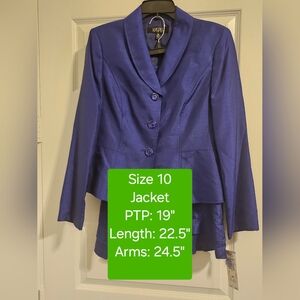 Kasper 2-pc Skirt Suit, NWT, Jacket Size 10, Skirt Size 8
